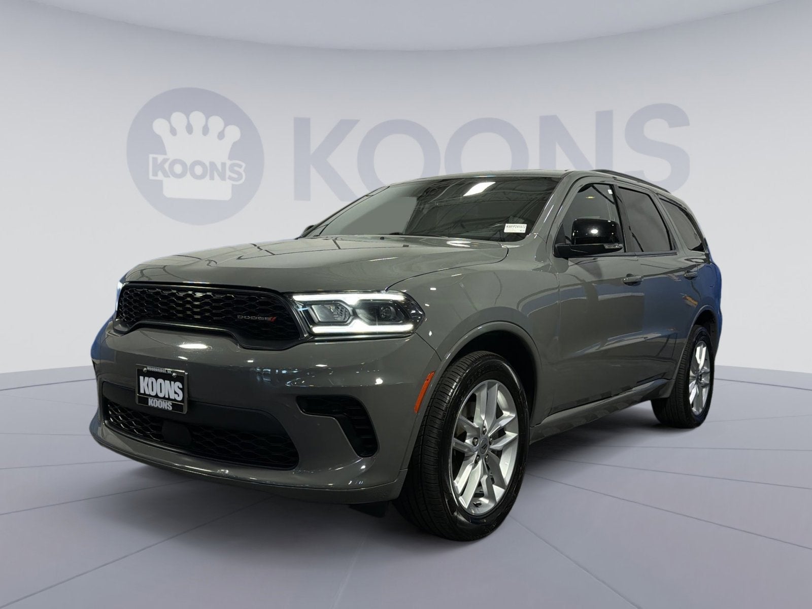 2024 Dodge Durango GT Plus in Destroyer Gray Clearcoat — front three-quarter view