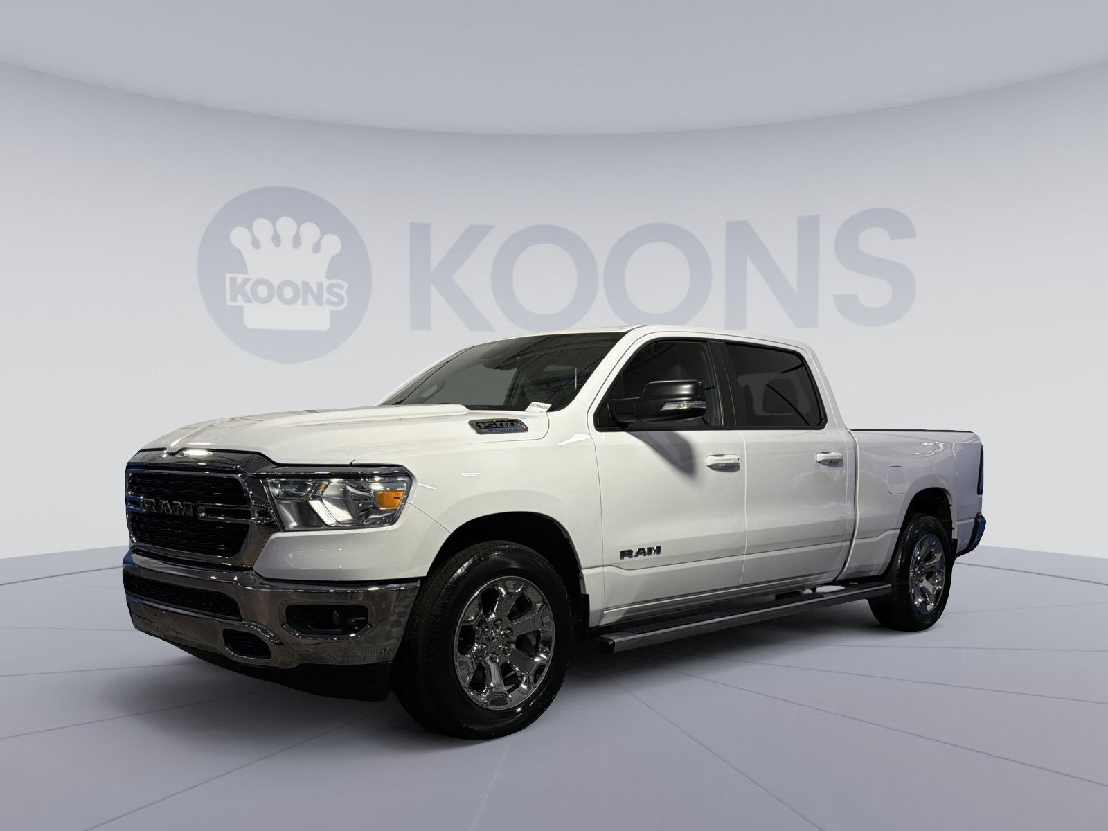 2022 RAM 1500 Big Horn/Lone Star in Bright White Clearcoat — front three-quarter view