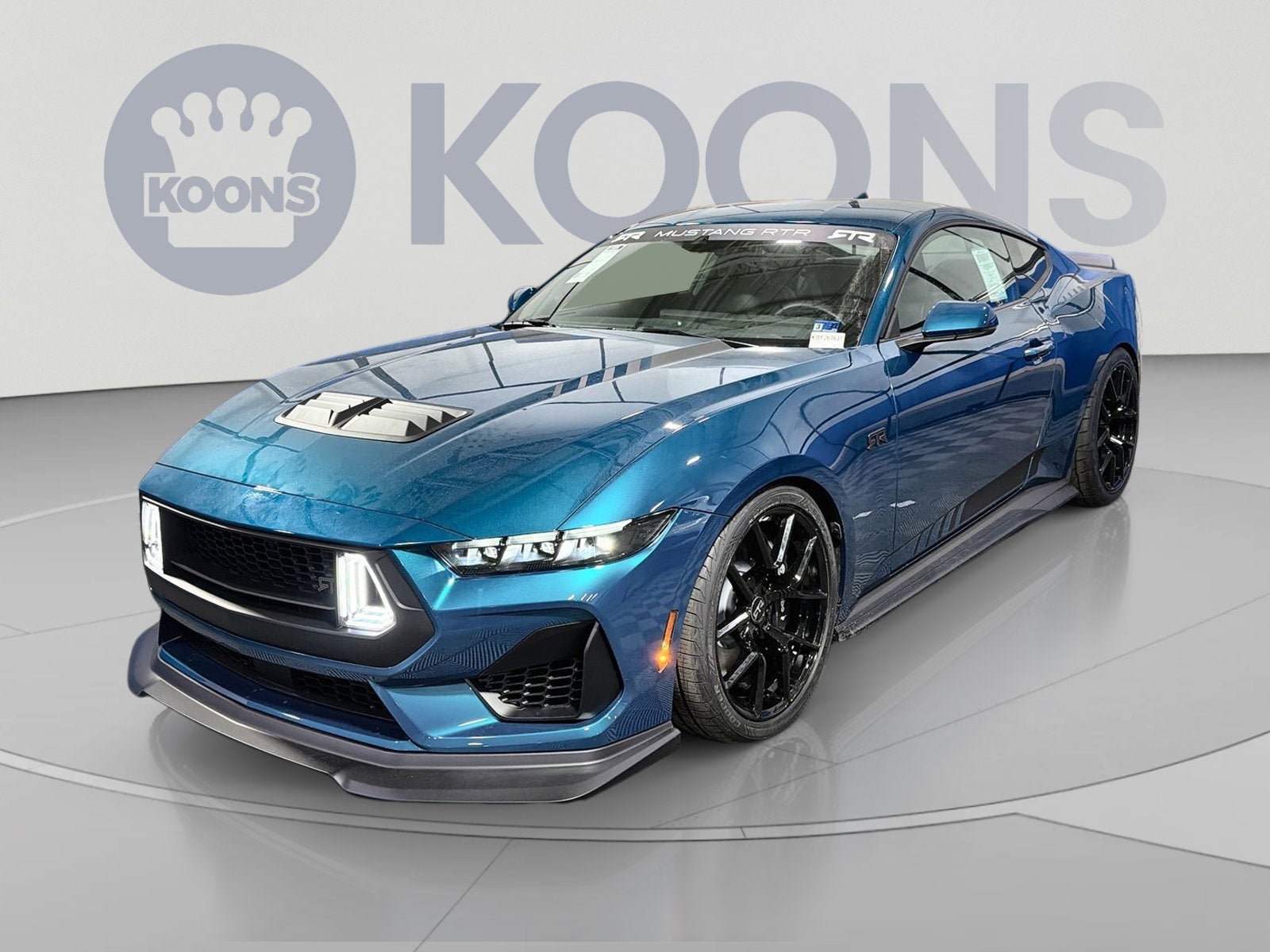 2026 Ford Mustang GT Premium RTR SPEC 3 in Adriatic Blue Metallic — front three-quarter view