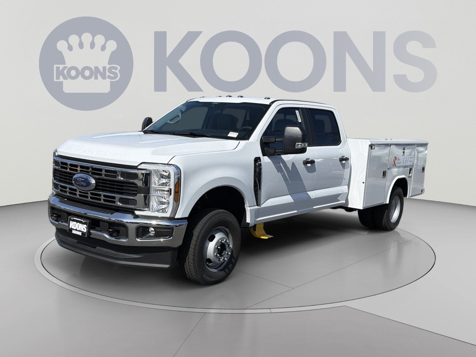 2026 Ford F-350SD XL Reading Service Body in Oxford White — front three-quarter view