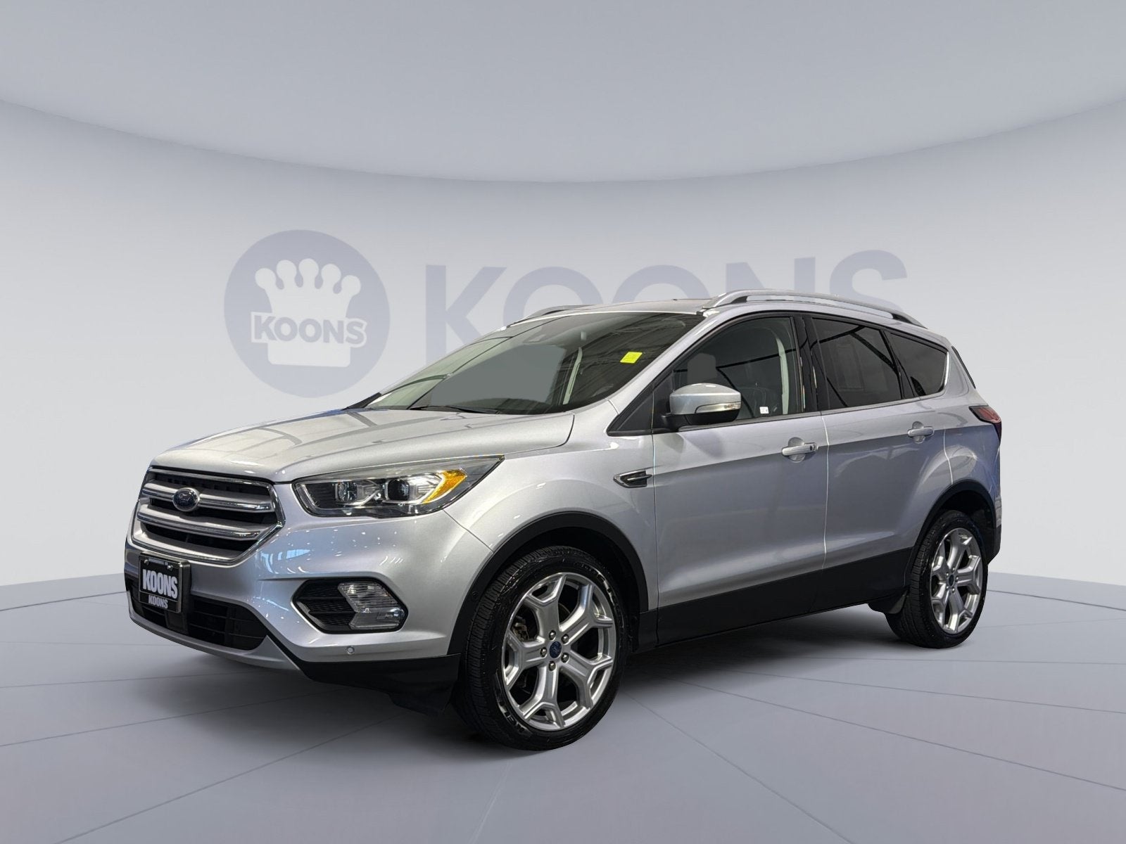 2019 Ford Escape Titanium in Ingot Silver — front three-quarter view