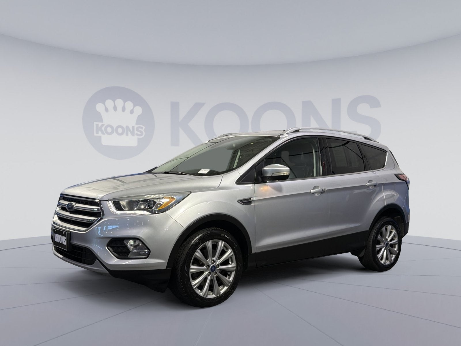 2017 Ford Escape Titanium in Ingot Silver — front three-quarter view
