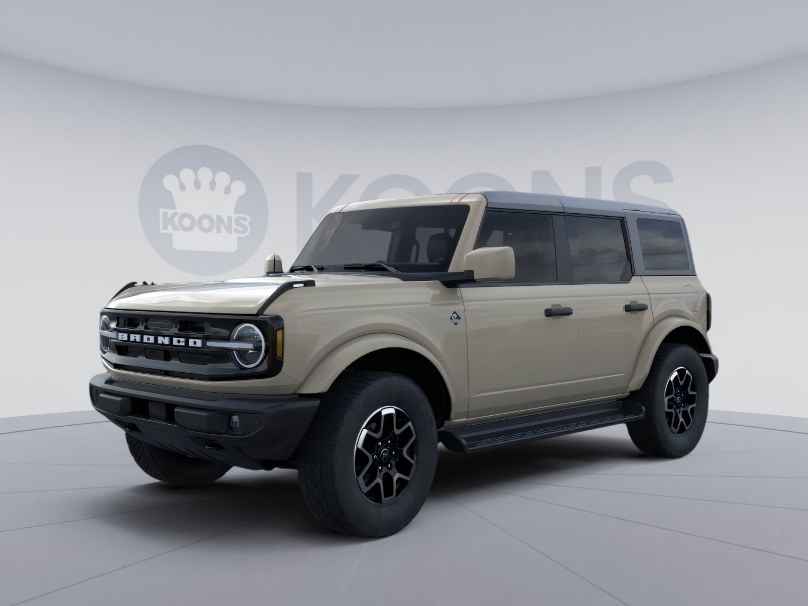 2026 Ford Bronco Outer Banks in Beige — front three-quarter view