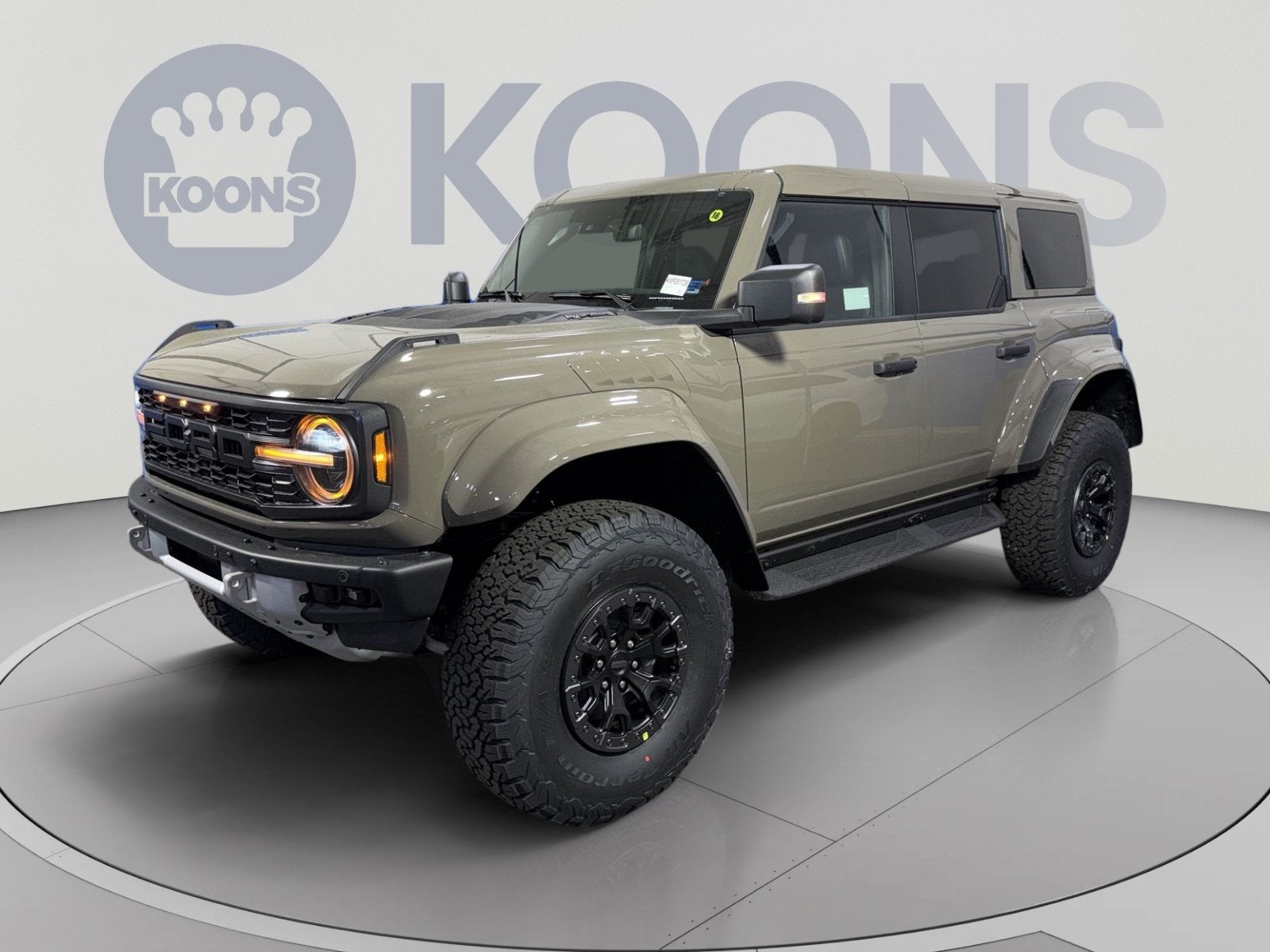 2026 Ford Bronco Raptor in Gray — front three-quarter view