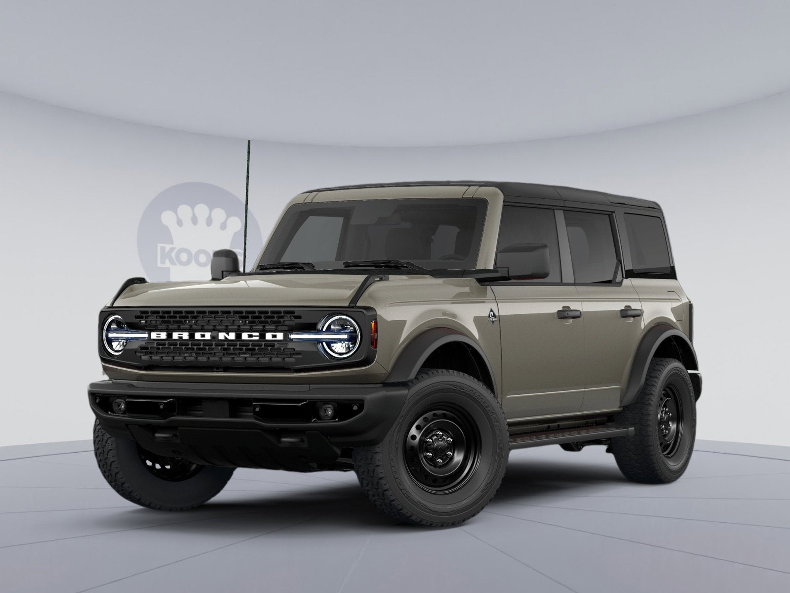 2026 Ford Bronco Outer Banks in Gray — front three-quarter view