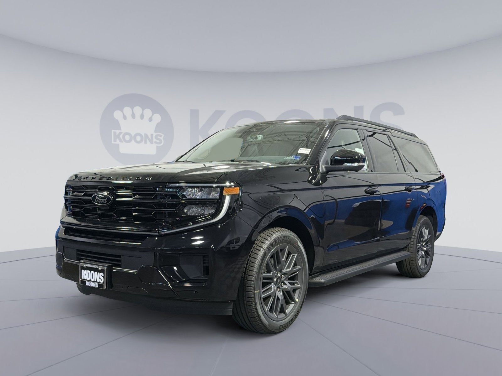 2026 Ford Expedition Max Platinum in Black Metallic — front three-quarter view