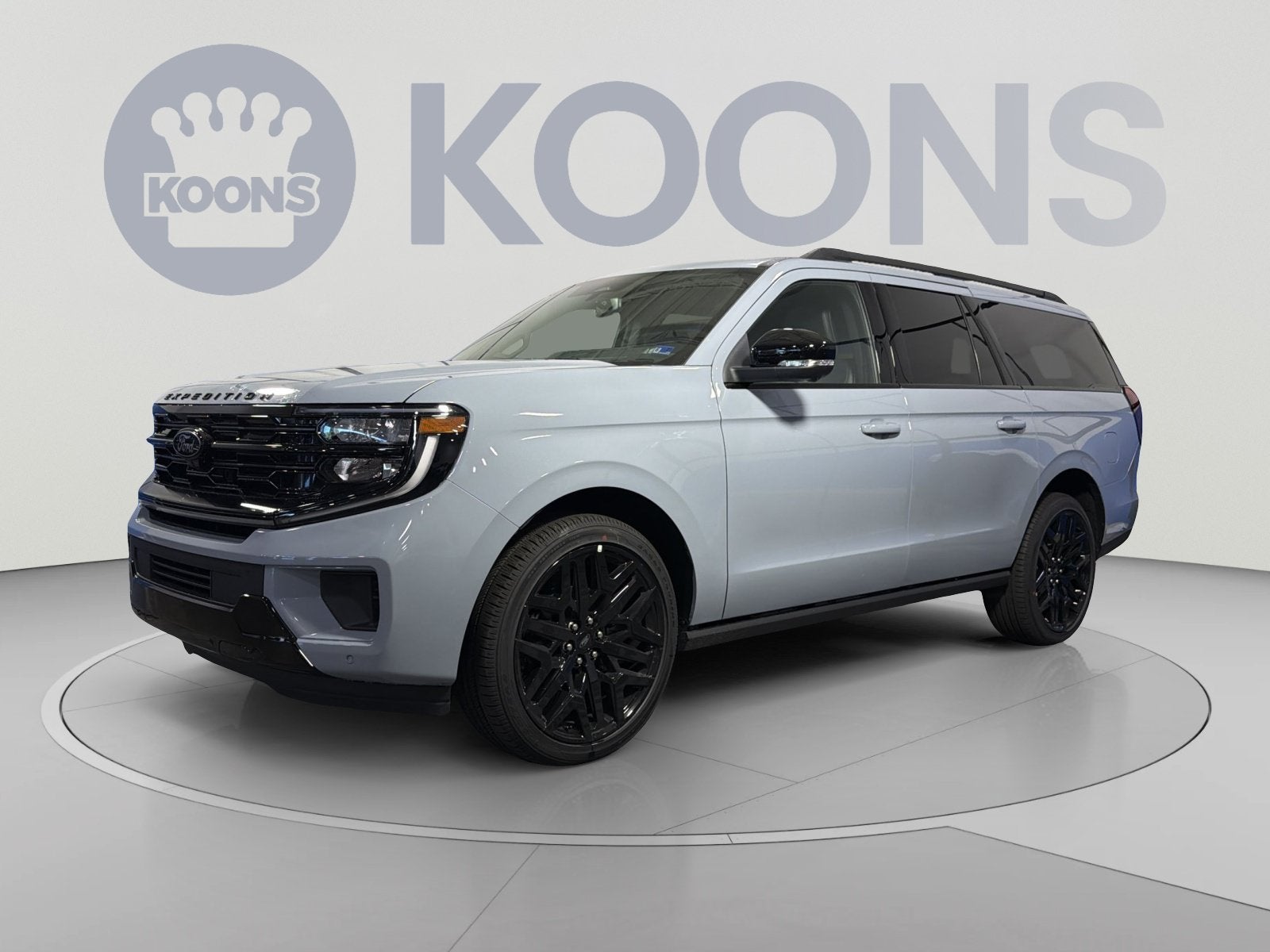 2026 Ford Expedition Max Platinum in Gray Metallic — front three-quarter view