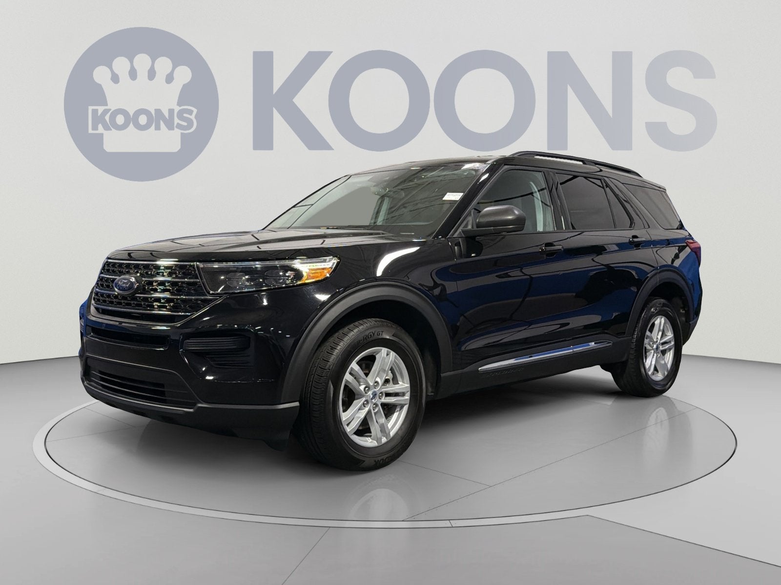 2024 Ford Explorer XLT in Black Metallic — front three-quarter view