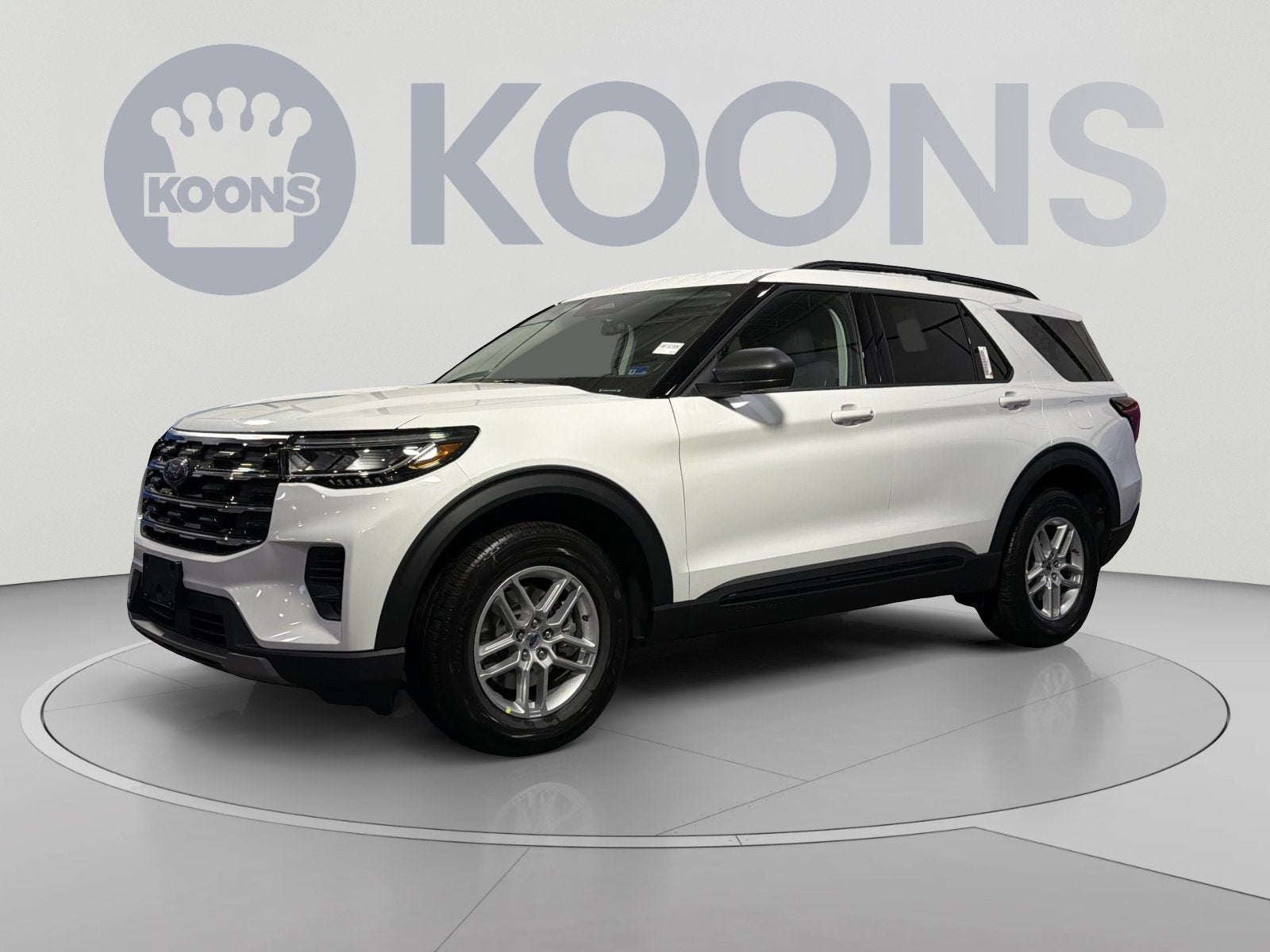 2026 Ford Explorer Active in White Metallic — front three-quarter view