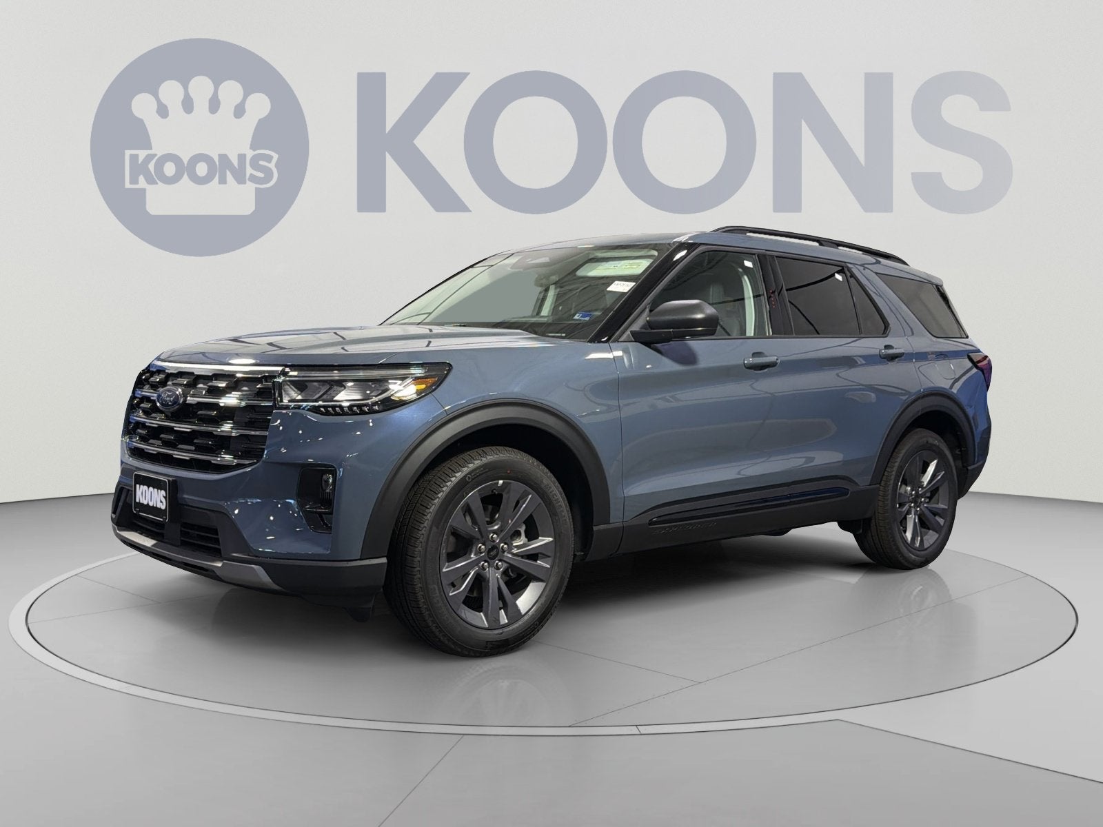 2026 Ford Explorer Active in Vapor Blue — front three-quarter view