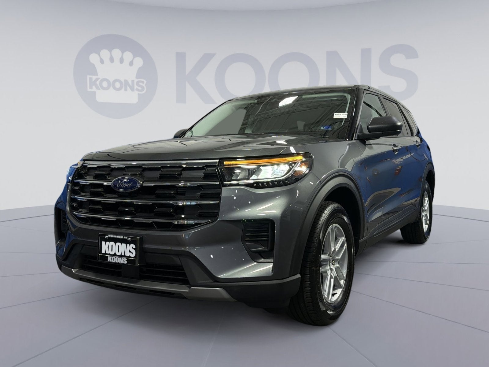 2026 Ford Explorer Active in Gray Metallic — front three-quarter view