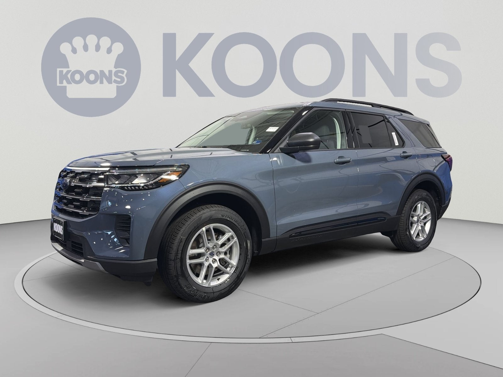 2026 Ford Explorer Active in Vapor Blue — front three-quarter view