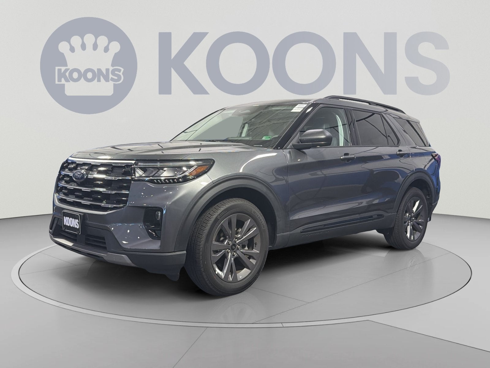 2026 Ford Explorer Active in Gray Metallic — front three-quarter view