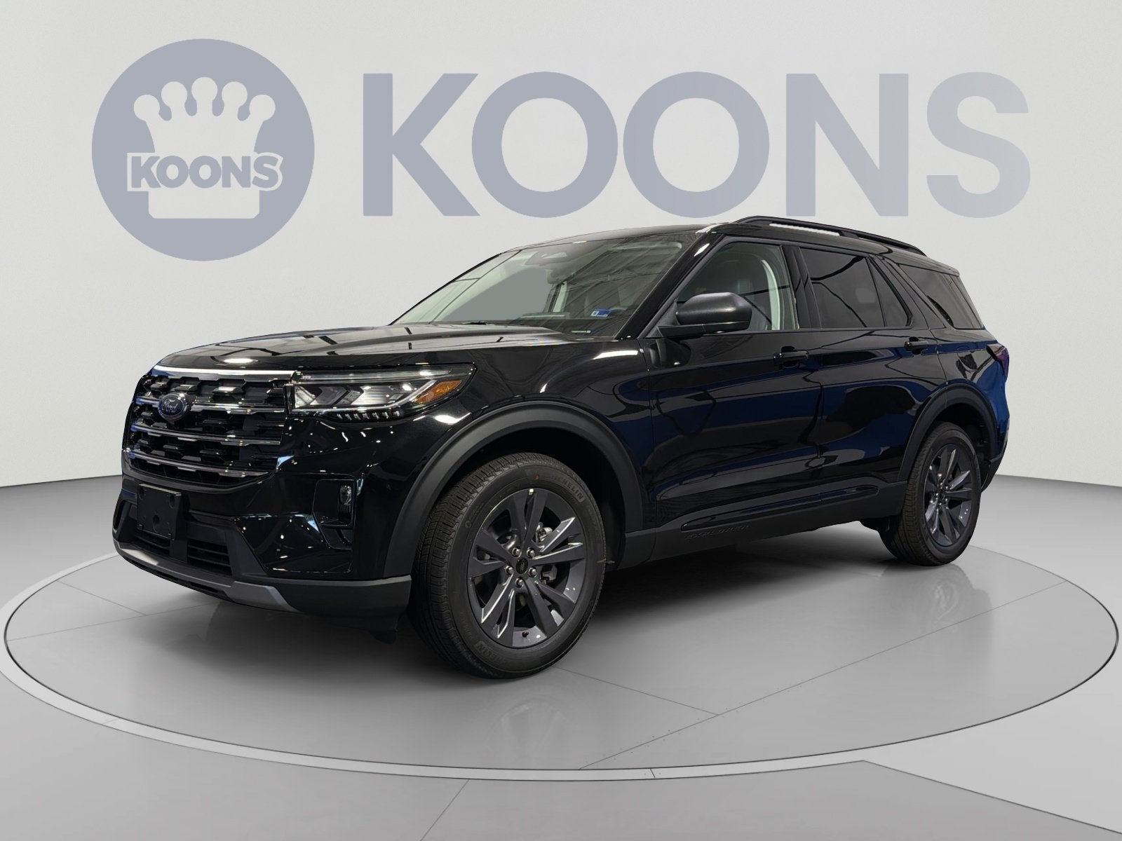 2026 Ford Explorer Active in Black Metallic — front three-quarter view