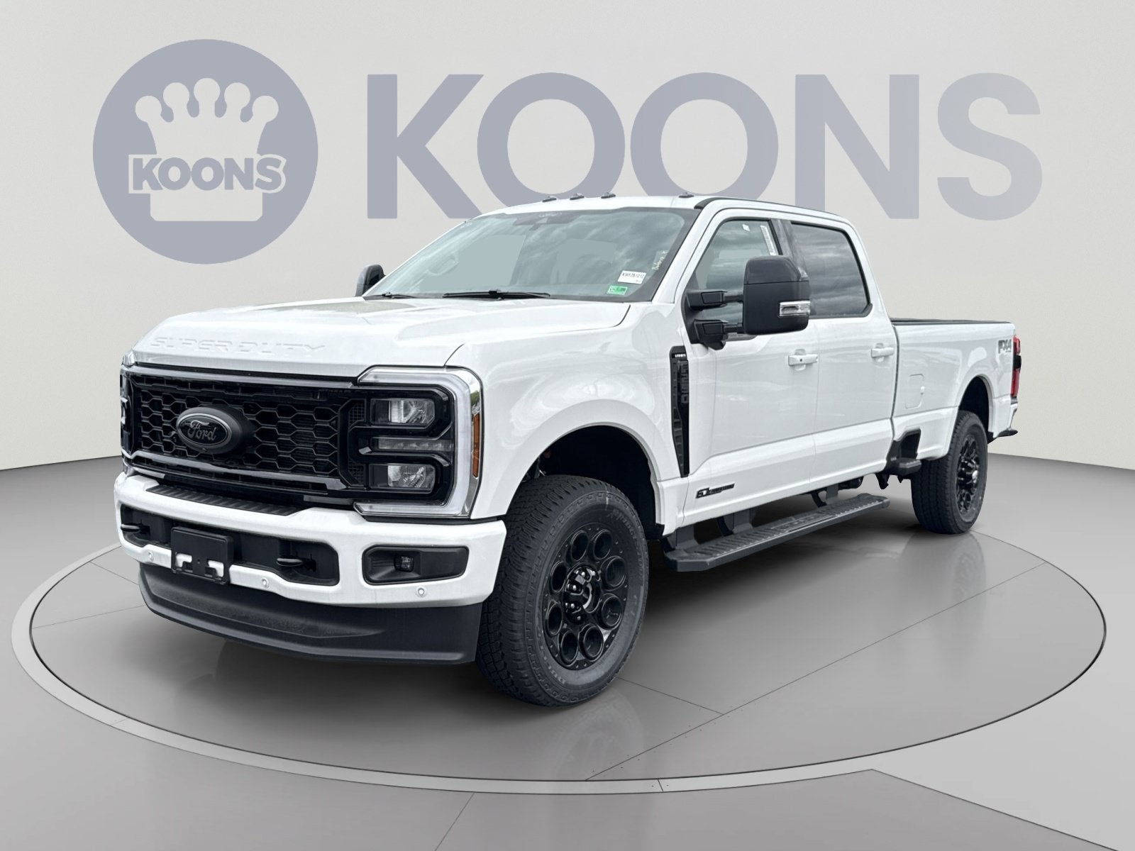 2026 Ford F-250SD Lariat in White Metallic — front three-quarter view