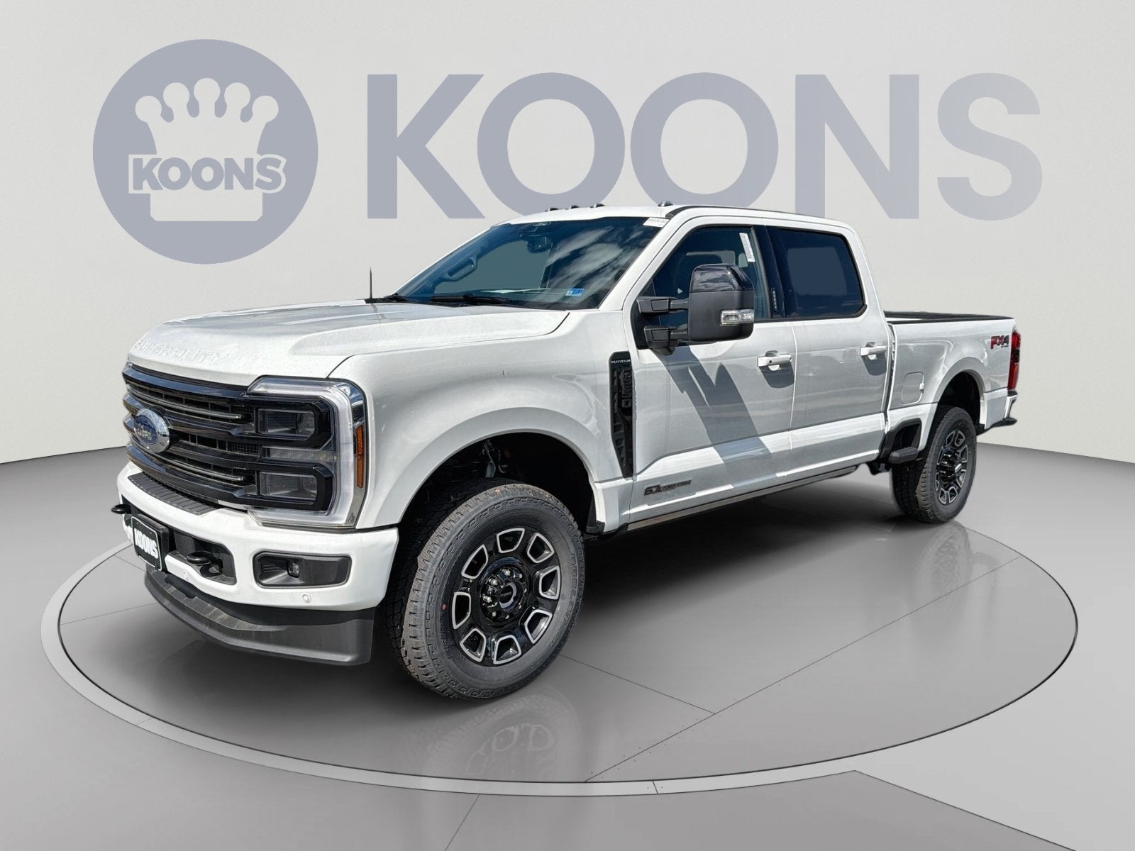 2026 Ford F-250SD Platinum in White Metallic — front three-quarter view