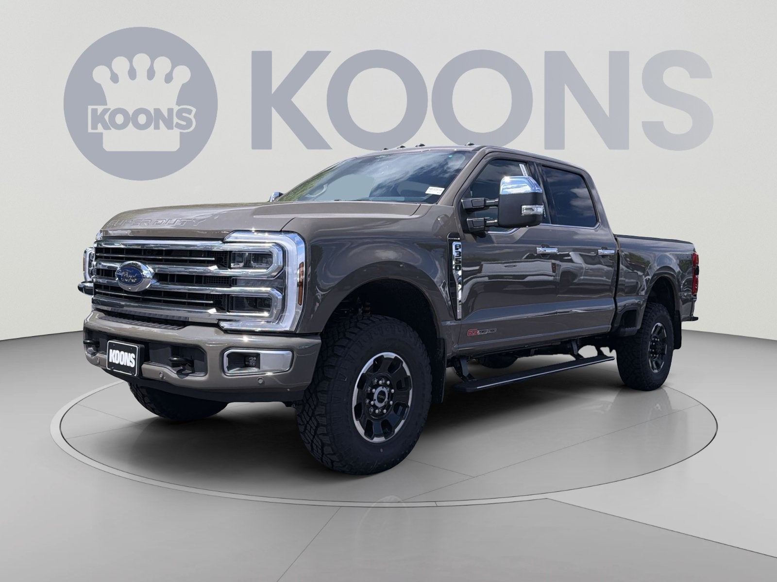 2026 Ford F-350SD Platinum Plus Tremor in Gray — front three-quarter view