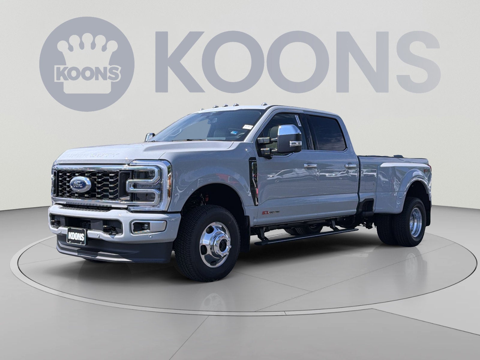 2026 Ford F-350SD Platinum Plus in Avalanche — front three-quarter view