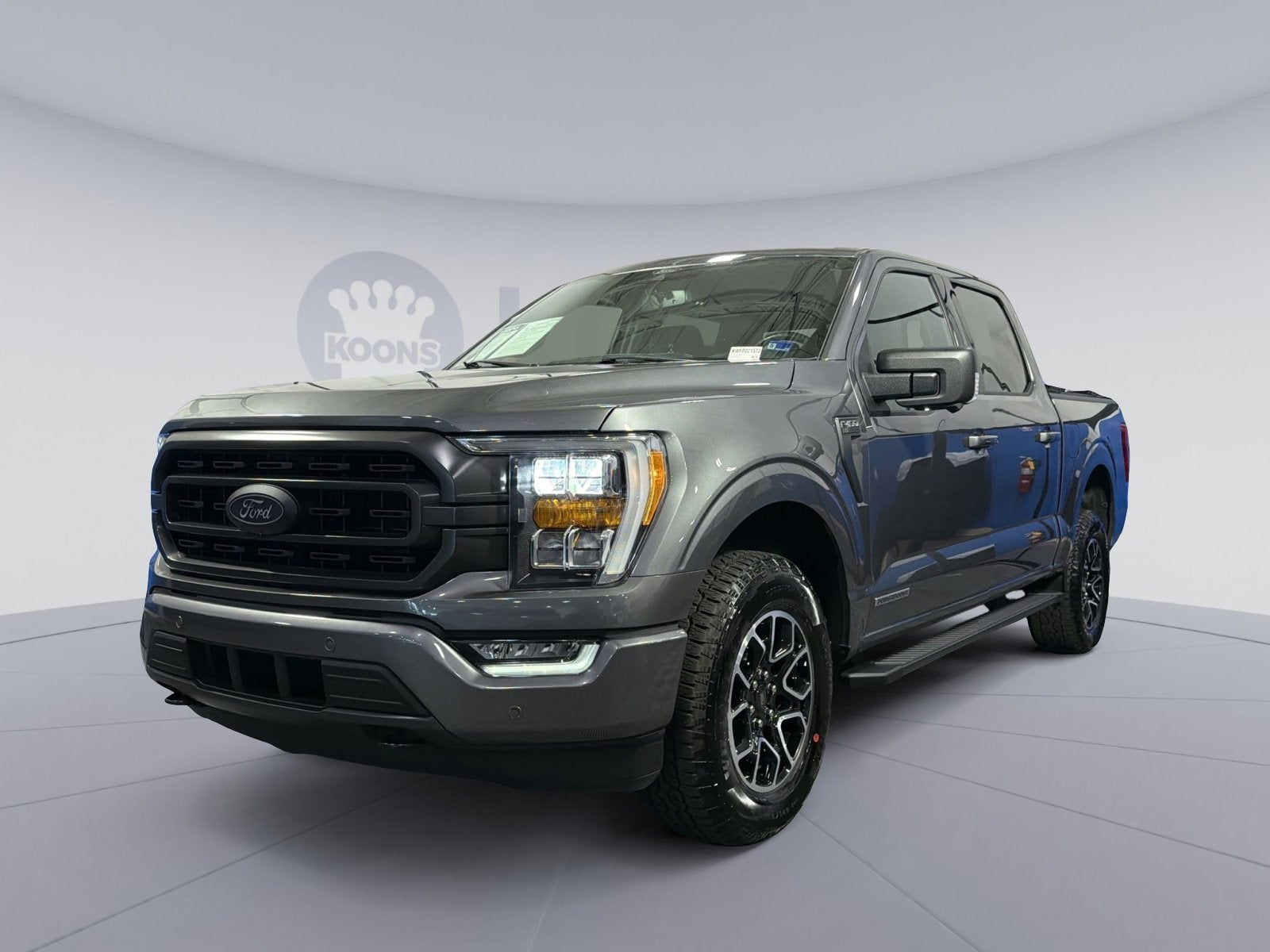 2022 Ford F-150 XLT in Gray Metallic — front three-quarter view