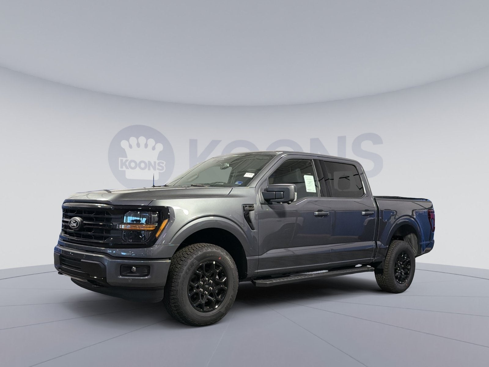 2026 Ford F-150 XLT in Gray Metallic — front three-quarter view