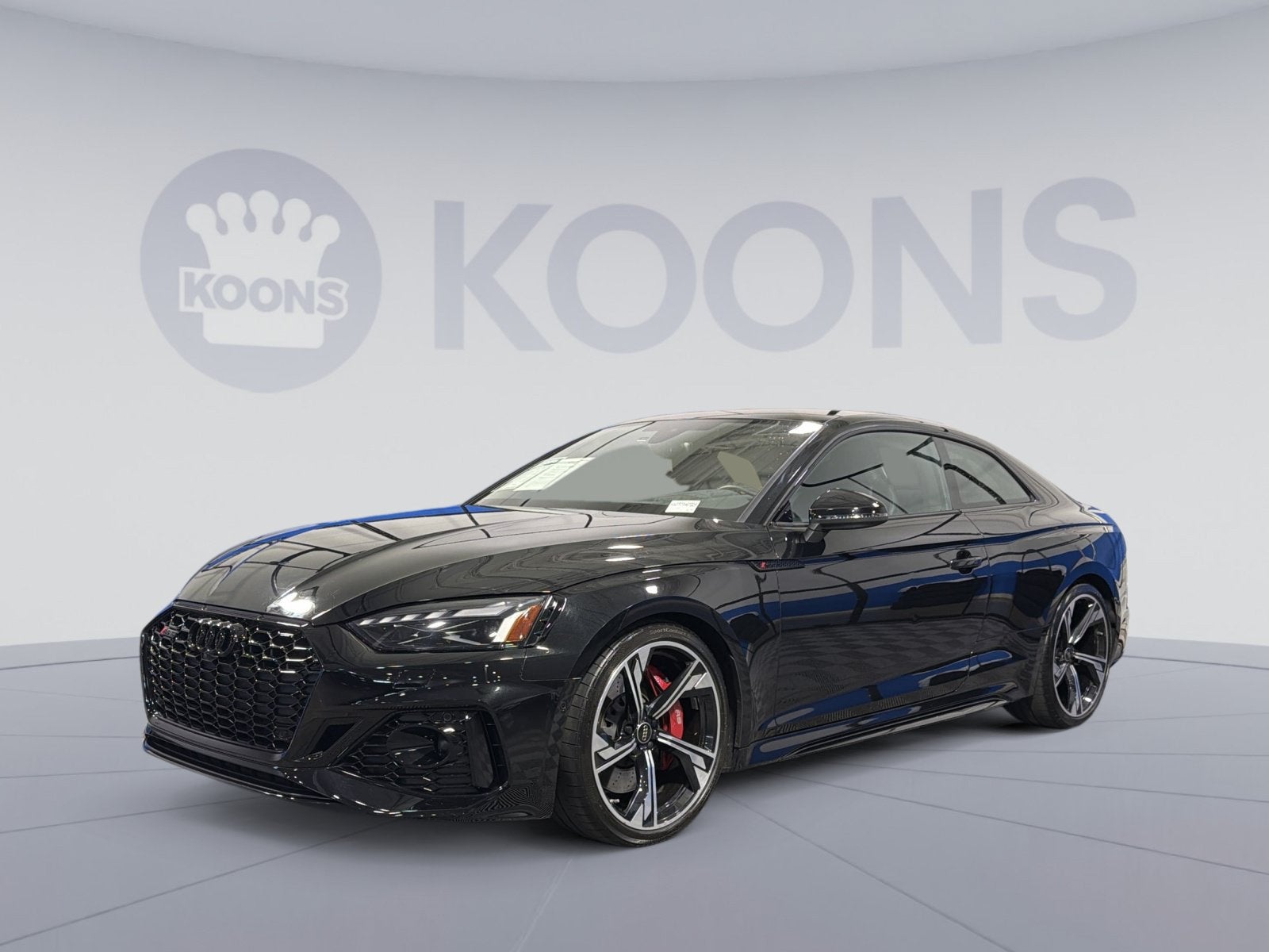 2023 Audi RS 5 2.9T in Mythos Black Metallic — front three-quarter view